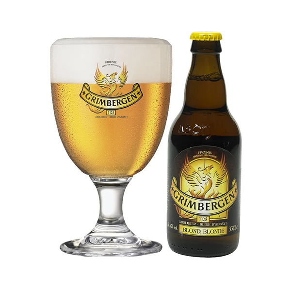 Grimbergen blonde cerveza